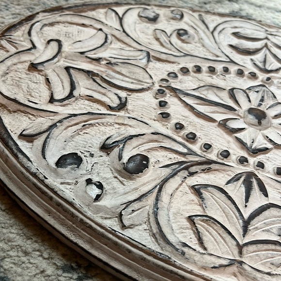 Mandala Carved Wood Accent Wall Art Decor - Picture 4 of 9